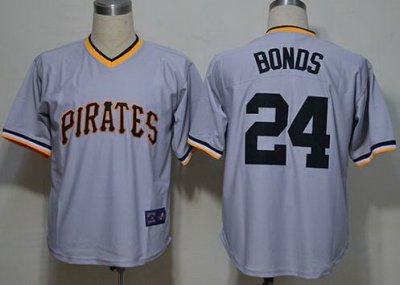 Pittsburgh Pirates 24 Barry Bonds Throwback M&N MLB Jerseys