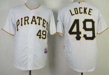 Pittsburgh Pirates 49 Jeff Locke White Cool Base MLB Jerseys