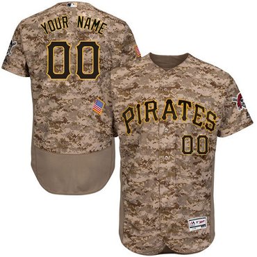Pittsburgh Pirates Camo Men's Customized Flexbase Jersey Pittsburgh Pirates Camo Men's Customized Flexbase Jersey