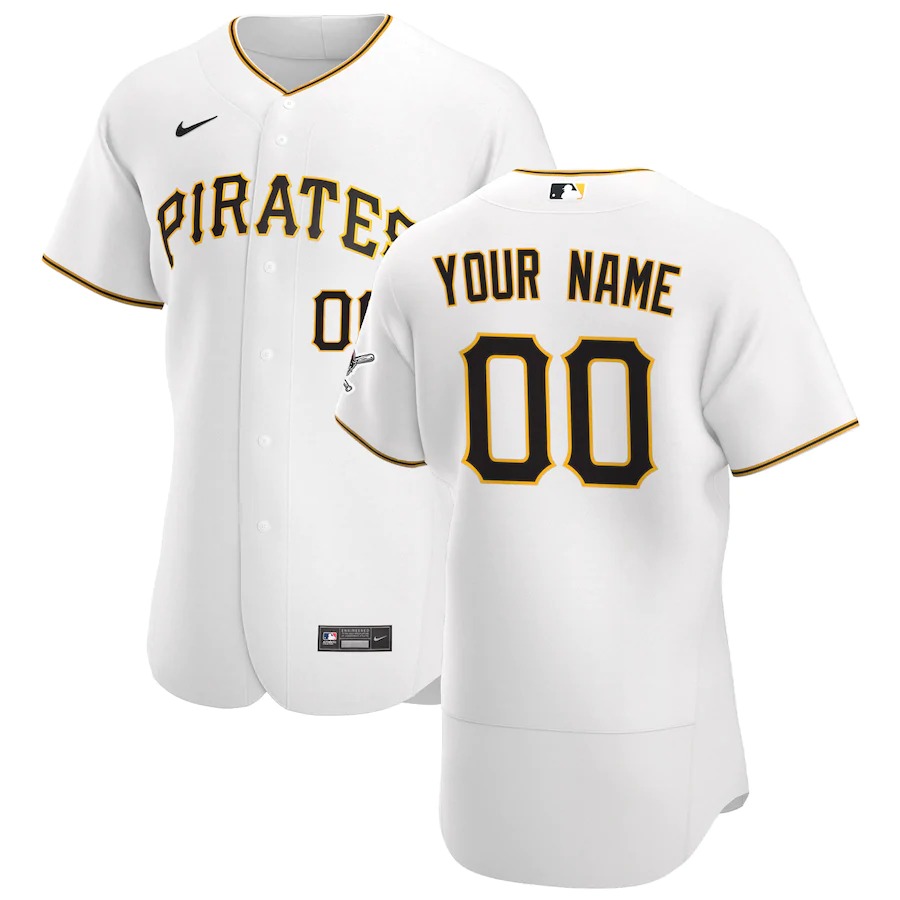 Pittsburgh Pirates Custom Men's Nike White Home 2020 Authentic Player MLB Jersey Pittsburgh Pirates Custom Men's Nike White Home 2020 Authentic Player MLB Jersey