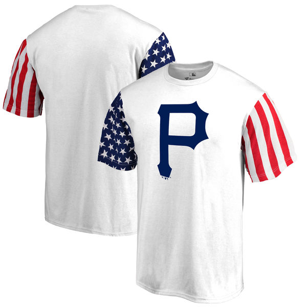Pittsburgh Pirates Fanatics Branded Stars & Stripes T-Shirt White Pittsburgh Pirates Fanatics Branded Stars & Stripes T-Shirt White