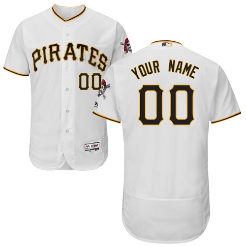 Pittsburgh Pirates White Men's Customized Flexbase Jersey Pittsburgh Pirates White Men's Customized Flexbase Jersey