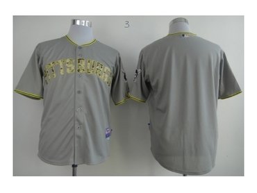 Pittsburgh Pirates blank grey(number camo) mlb jerseys