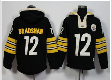 Pittsburgh Steelers #12 Terry Bradshaw Black Player Winning Method Pullover NFL Hoodie