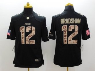 Pittsburgh Steelers #12 Terry Bradshaw Nike Black Salute To Service Jersey Pittsburgh Steelers #12 Terry Bradshaw Nike Black Salute To Service Jersey