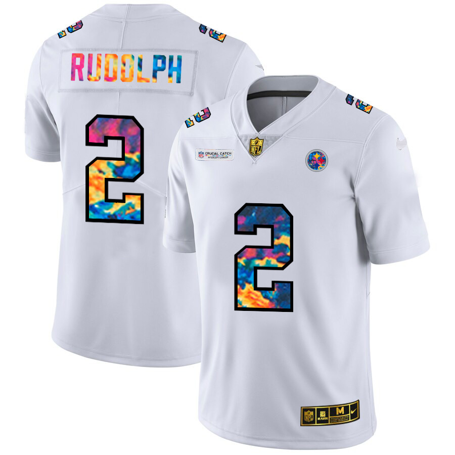 Pittsburgh Steelers #2 Mason Rudolph Men's White Nike Multi-Color 2020 NFL Crucial Catch Limited NFL Jersey Pittsburgh Steelers #2 Mason Rudolph Men's White Nike Multi-Color 2020 NFL Crucial Catch Limited NFL Jersey