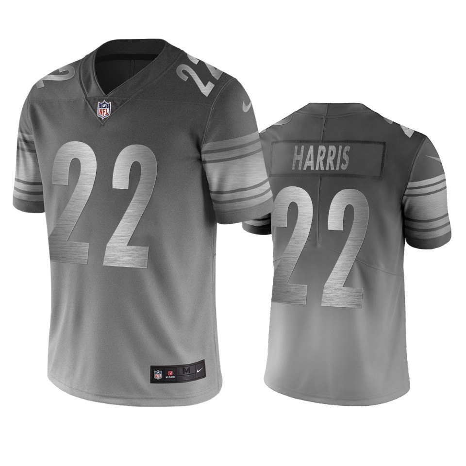 Pittsburgh Steelers #22 Najee Harris Silver Gray Vapor Limited City Edition NFL Jersey Pittsburgh Steelers #22 Najee Harris Silver Gray Vapor Limited City Edition NFL Jersey