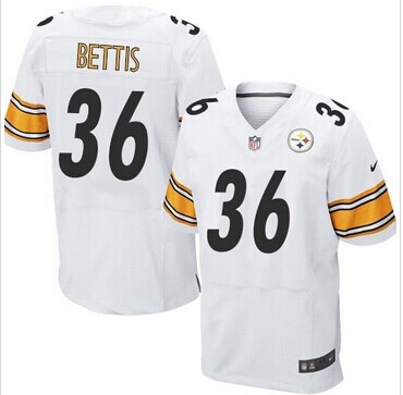 Pittsburgh Steelers #36 Jerome Bettis White NFL Elite Jersey