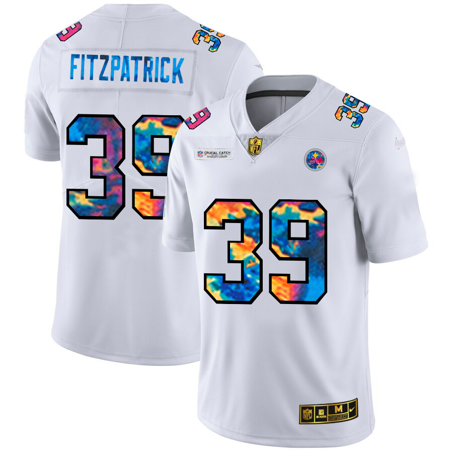 Pittsburgh Steelers #39 Minkah Fitzpatrick Men's White Nike Multi-Color 2020 NFL Crucial Catch Limited NFL Jersey Pittsburgh Steelers #39 Minkah Fitzpatrick Men's White Nike Multi-Color 2020 NFL Crucial Catch Limited NFL Jersey