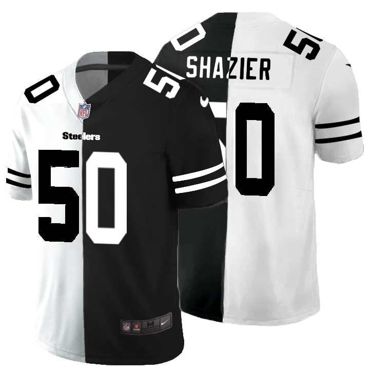 Pittsburgh Steelers #50 Ryan Shazier Men's Black V White Peace Split Nike Vapor Untouchable Limited NFL Jersey Pittsburgh Steelers #50 Ryan Shazier Men's Black V White Peace Split Nike Vapor Untouchable Limited NFL Jersey