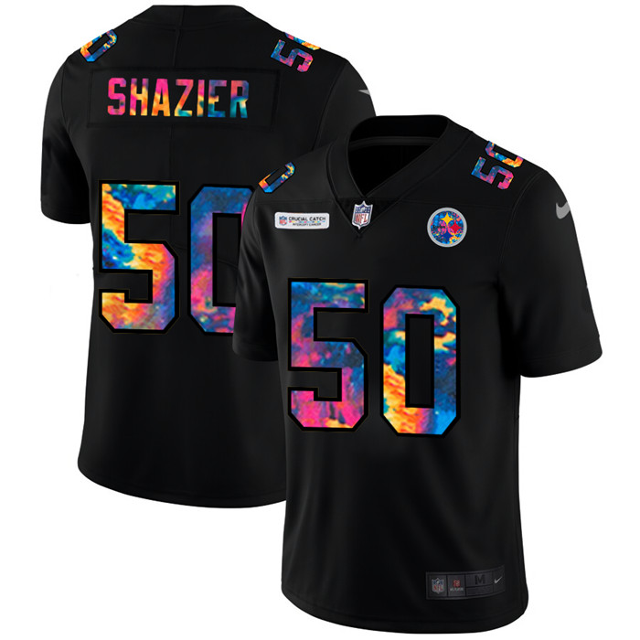 Pittsburgh Steelers #50 Ryan Shazier Men's Nike Multi-Color Black 2020 NFL Crucial Catch Vapor Untouchable Limited Jersey Pittsburgh Steelers #50 Ryan Shazier Men's Nike Multi-Color Black 2020 NFL Crucial Catch Vapor Untouchable Limited Jersey
