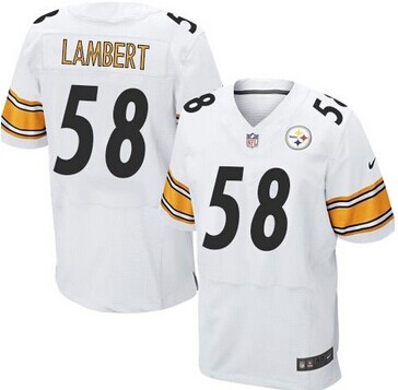Pittsburgh Steelers #58 Jack Lambert White NFL Elite Jersey