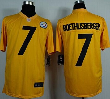 Pittsburgh Steelers #7 Ben Roethlisberger Gold NFL Game Jersey Pittsburgh Steelers #7 Ben Roethlisberger Gold NFL Game Jersey