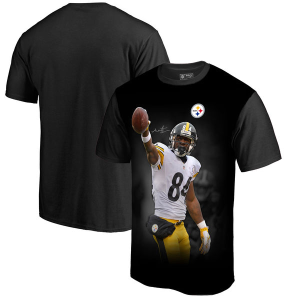Pittsburgh Steelers Antonio Brown NFL Pro Line By Fanatics Branded NFL Player Sublimated Graphic T Shirt Black Pittsburgh Steelers Antonio Brown NFL Pro Line By Fanatics Branded NFL Player Sublimated Graphic T Shirt Black