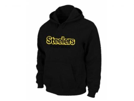 Pittsburgh Steelers Authentic font Pullover Hoodie Black