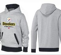 Pittsburgh Steelers Critical Victory Pullover Hoodie Grey & Black