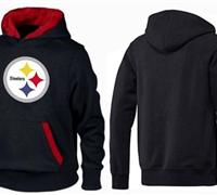 Pittsburgh Steelers Logo Pullover Hoodie Black & Red