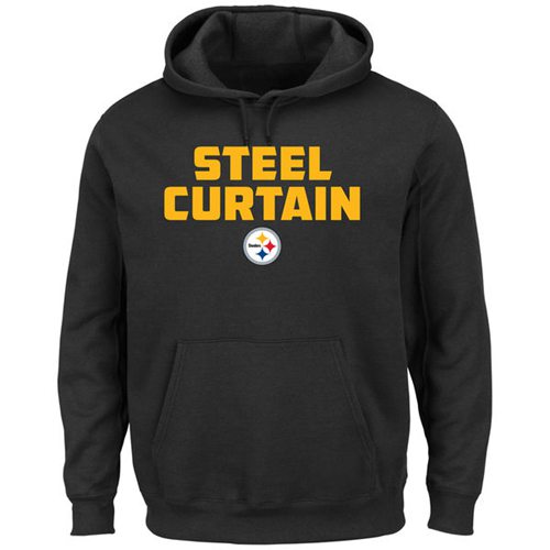 Pittsburgh Steelers Majestic Hot Phrase Pullover Hoodie Black Pittsburgh Steelers Majestic Hot Phrase Pullover Hoodie Black