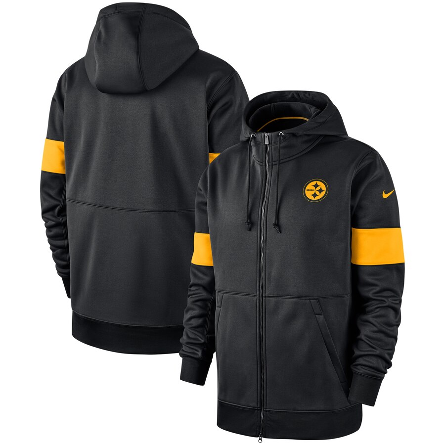Pittsburgh Steelers Nike Sideline Performance Full Zip Hoodie Black Pittsburgh Steelers Nike Sideline Performance Full Zip Hoodie Black