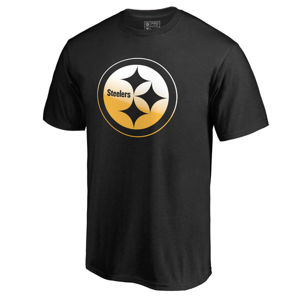 Pittsburgh Steelers Pro Line By Fanatics Branded Black Big & Tall Gradient Logo T-Shirt Pittsburgh Steelers Pro Line By Fanatics Branded Black Big & Tall Gradient Logo T-Shirt