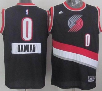 Portland Trail Blazers #0 Damian Lillard Black 2014-15 Christmas Day Stitched NBA Jersey