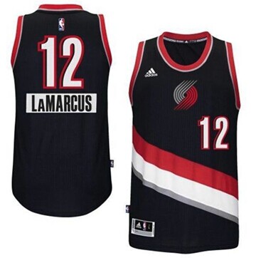 Portland Trail Blazers #12 Lamarcus Aldridge Black 2014-15 Christmas Day NBA jersey