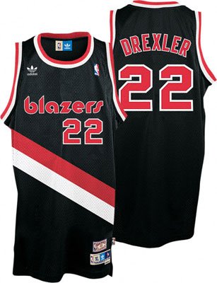Portland Trail Blazers Jersey adidas Black Throwback Swingman #22 Clyde Drexler