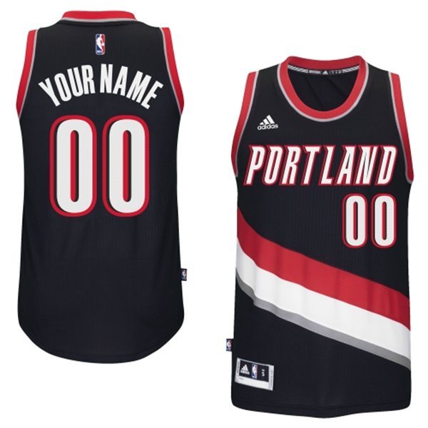 Portland Trail Blzers Black Men's Customize New Rev 30 Jersey Portland Trail Blzers Black Men's Customize New Rev 30 Jersey