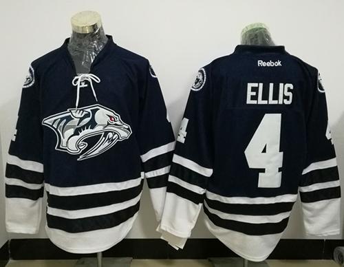 Predators #4 Ryan Ellis Blue Third Stitched NHL Jersey