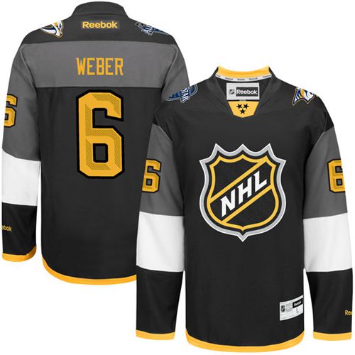 Predators #6 Shea Weber Black 2016 All Star Stitched NHL Jersey
