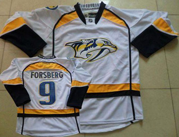 Predators #9 Filip Forsberg White Road Stitched NHL Jersey
