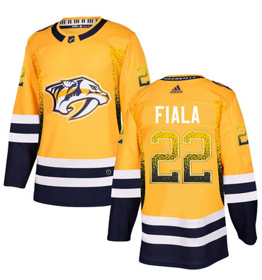 Predators 22 Kevin Fiala Gold Drift Fashion Adidas Jersey