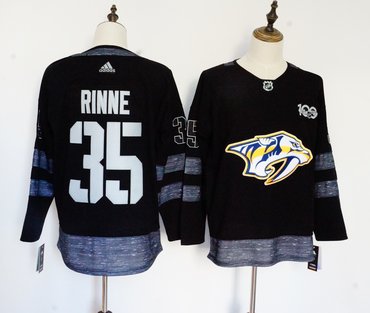 Predators 35 Pekka Rinne Black 1917-2017 100th Anniversary Adidas Jersey Predators 35 Pekka Rinne Black 1917-2017 100th Anniversary Adidas Jersey