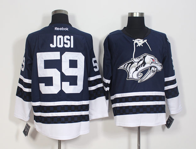 Predators 59 Roman Josi Navy Reebok Jersey