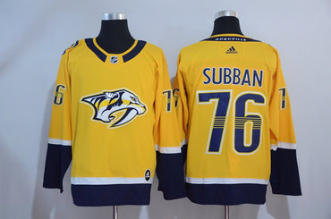Predators 76 P.K. Subban Gold Adidas Jersey