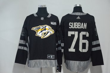 Predators 76 P.K Subban Black 1917-2017 100th Anniversary Adidas Jersey Predators 76 P.K Subban Black 1917-2017 100th Anniversary Adidas Jersey