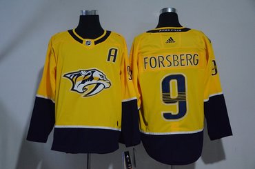 Predators 9 Filip Forsberg Gold Adidas Jersey