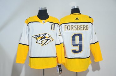 Predators 9 Filip Forsberg White Adidas Jersey Predators 9 Filip Forsberg White Adidas Jersey