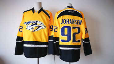 Predators 92 Ryan Johansen Gold Reebok Jersey