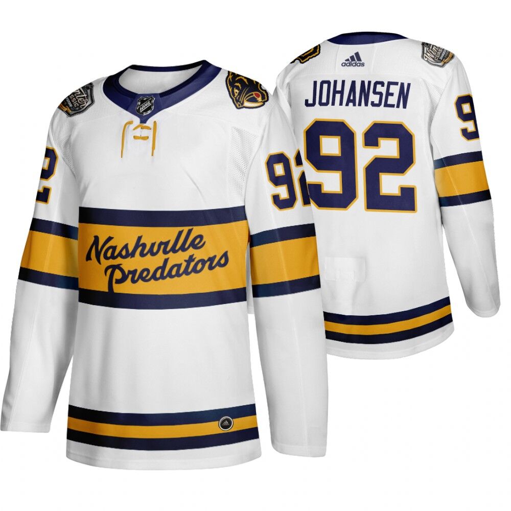 Predators 92 Ryan Johansen White 2020 Winter Classic Adidas Jersey