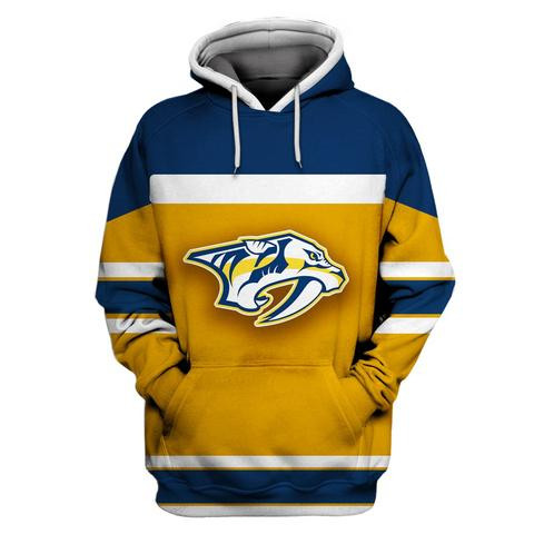 Predators Gold All Stitched Hooded Sweatshirt Predators Gold All Stitched Hooded Sweatshirt