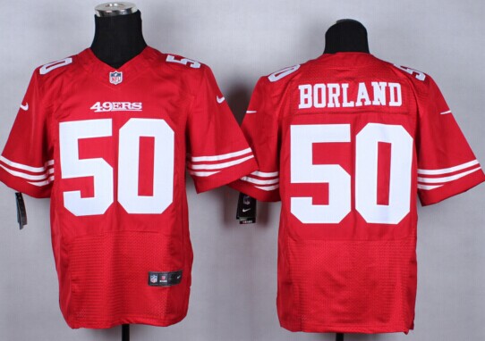 New San Francisco 49ers #50 Chris Borland Red Team Color NFL Elite Jersey New San Francisco 49ers #50 Chris Borland Red Team Color NFL Elite Jersey