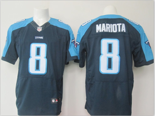 Men's Nike NFL Tennessee Titans Marcus Mariota #8 Navy Blue Draft 2nd Overall Pick Elite Jersey
