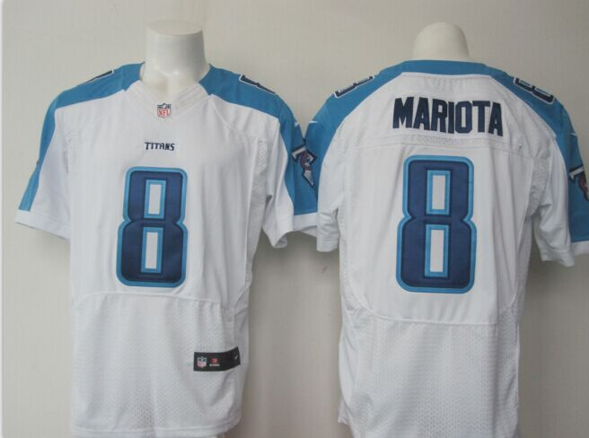 Men's Nike NFL Tennessee Titans Marcus Mariota #8 White Draft 2nd Overall Pick Elite Jersey