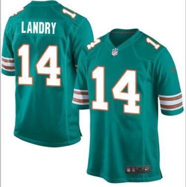 Nike Miami Dolphins #14 Jarvis Landry Aqua Green Alternate Stitched NFL Elite Jersey
