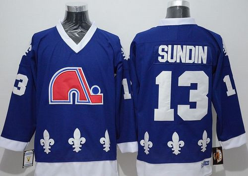 Quebec Nordiques #13 Mats Sundin Blue CCM Throwback Stitched NHL Jersey Quebec Nordiques #13 Mats Sundin Blue CCM Throwback Stitched NHL Jersey