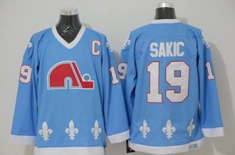 Quebec Nordiques #19 Joe Sakic Light Blue CCM Throwback Stitched NHL Jersey Quebec Nordiques #19 Joe Sakic Light Blue CCM Throwback Stitched NHL Jersey