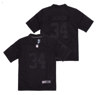 Raiders #34 Jackson Black City Edition Jersey