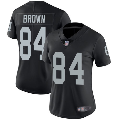 Raiders #84 Antonio Brown Black Team Color Women's Stitched Football Vapor Untouchable Limited Jersey