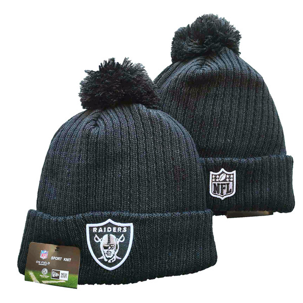 Raiders Black Knit Hat - YD